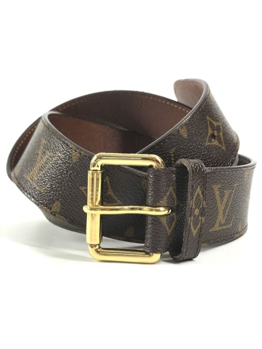 Louis Vuitton Belt Ceinture Pochette Duo Monogram Canvas Brown